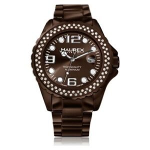 Haurex Italy Ink Stones Crystal Ladies Watch XK374DMM