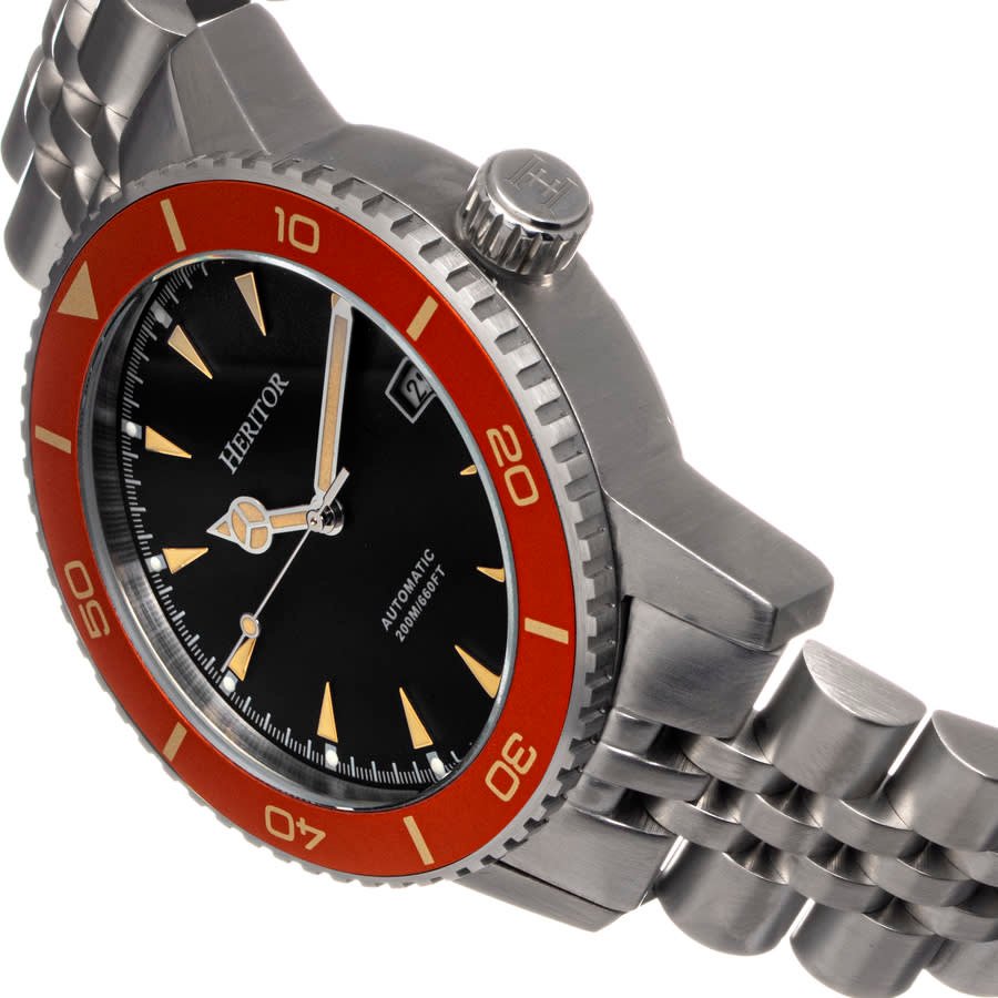 HERITOR Hurst Black Dial Automatic Men's Watch HERHS1903