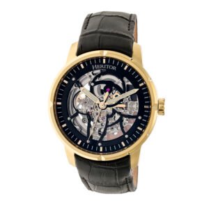 Ryder Automatic Black Skeleton Dial Men's Watch HR4604 - luxury watch