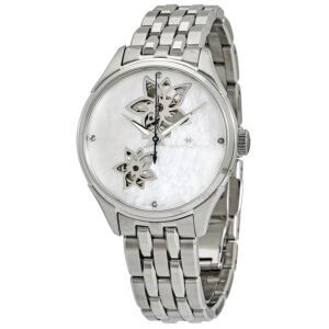 Hamilton Jazzmaster Open Heart Automatic MOP Diamond Dial Ladies Watch H32115192