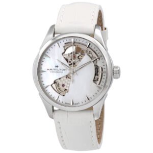 Hamilton Jazzmaster Open Heart Automatic Mother of Pearl Dial Ladies Watch H32215890