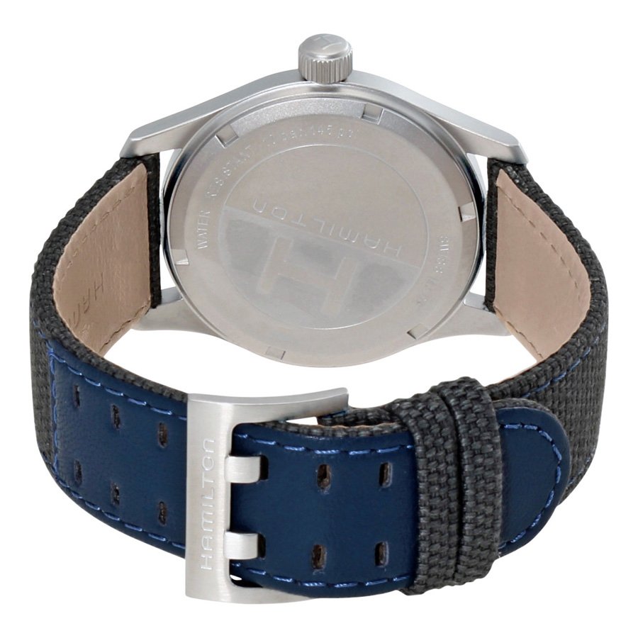 Hamilton Khaki Field Blue Dial Blue Canvas Men's Watch H68201943 - Image 3
