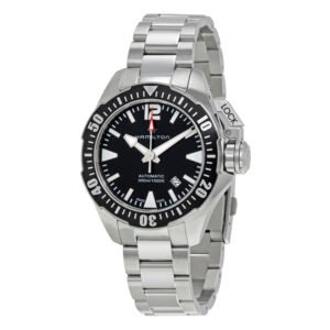 Hamilton Khaki Navy Frogman Automatic Black Dial Men's Watch H77605135