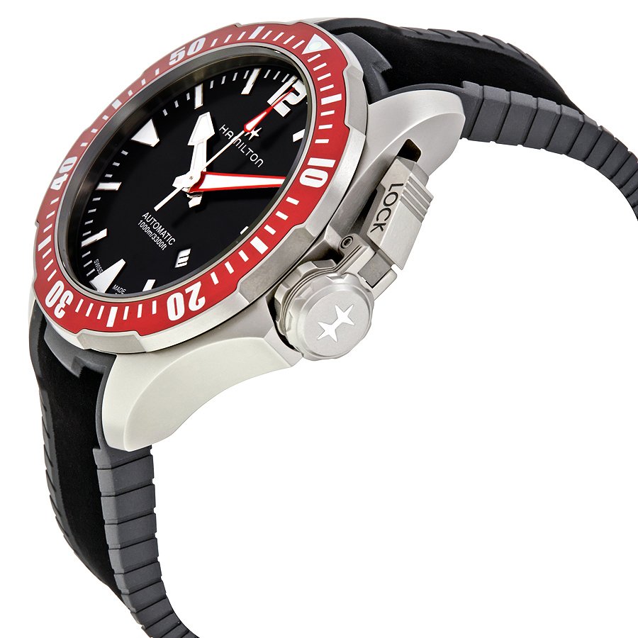 Hamilton Khaki Navy Frogman Automatic Black Dial Men's Watch H77805335 - Image 2