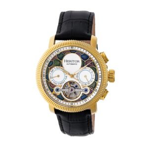 Heritor Aura Automatic White Dial Men's Watch HR3505