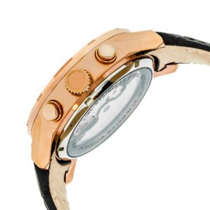 Heritor Hannibal Quartz Black Dial Black Leather Men's Watch HR4106