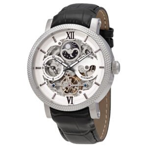 Heritor Aries Automatic Silver Skeleton Dial Men's Watch HR4404