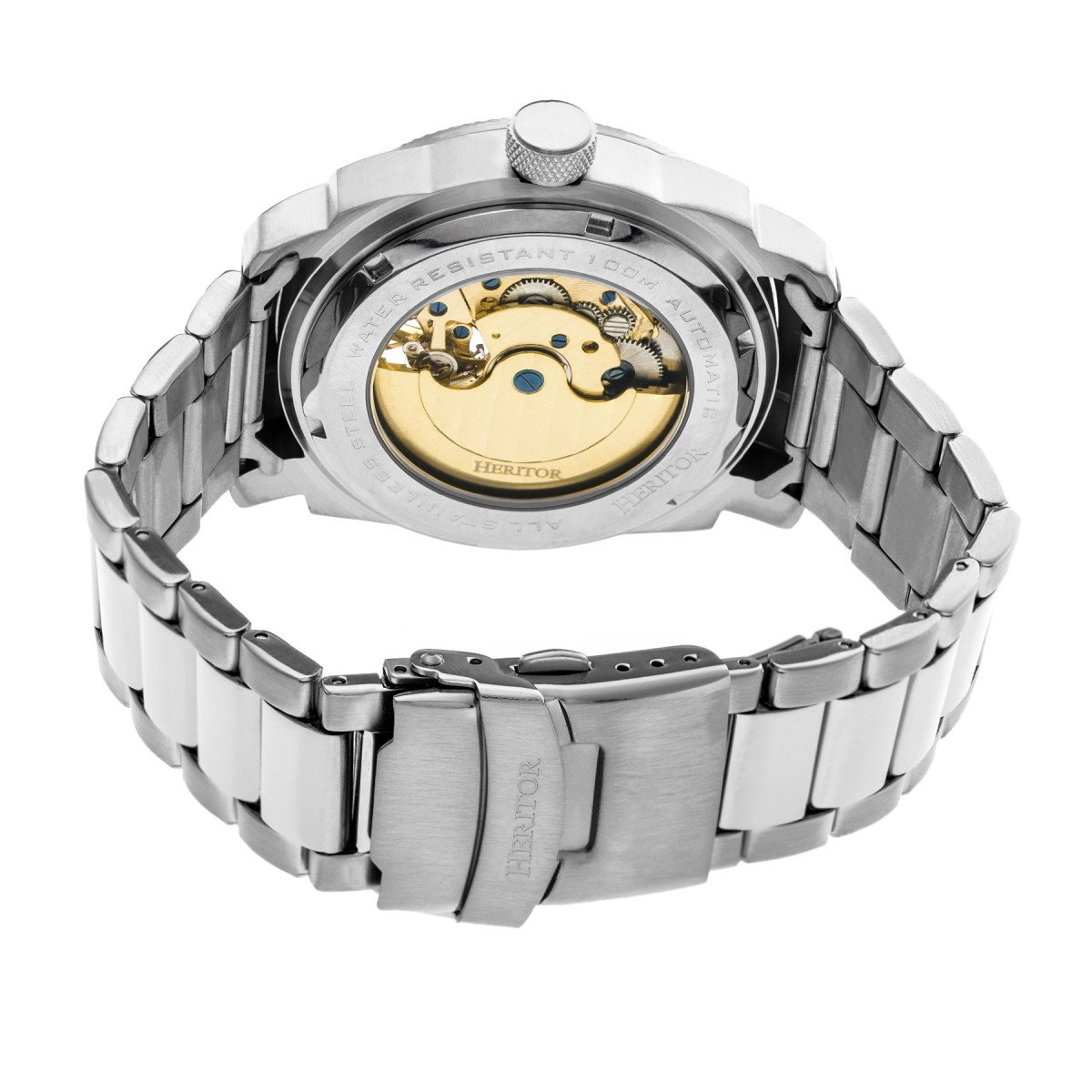 Heritor Helmsley White Dial Stainless Steel Automatic Men's Watch HR5001 - Image 2