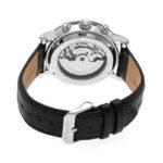 Heritor Winston Automatic White Dial Black Leather Men's Watch HR5201