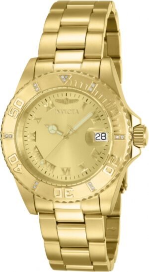 Invicta Pro Diver Quartz Gold Dial Men's Watch 12820