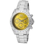 Invicta Speedway Chronograph Yellow Dial Stainless Steel Men's Watch 14383