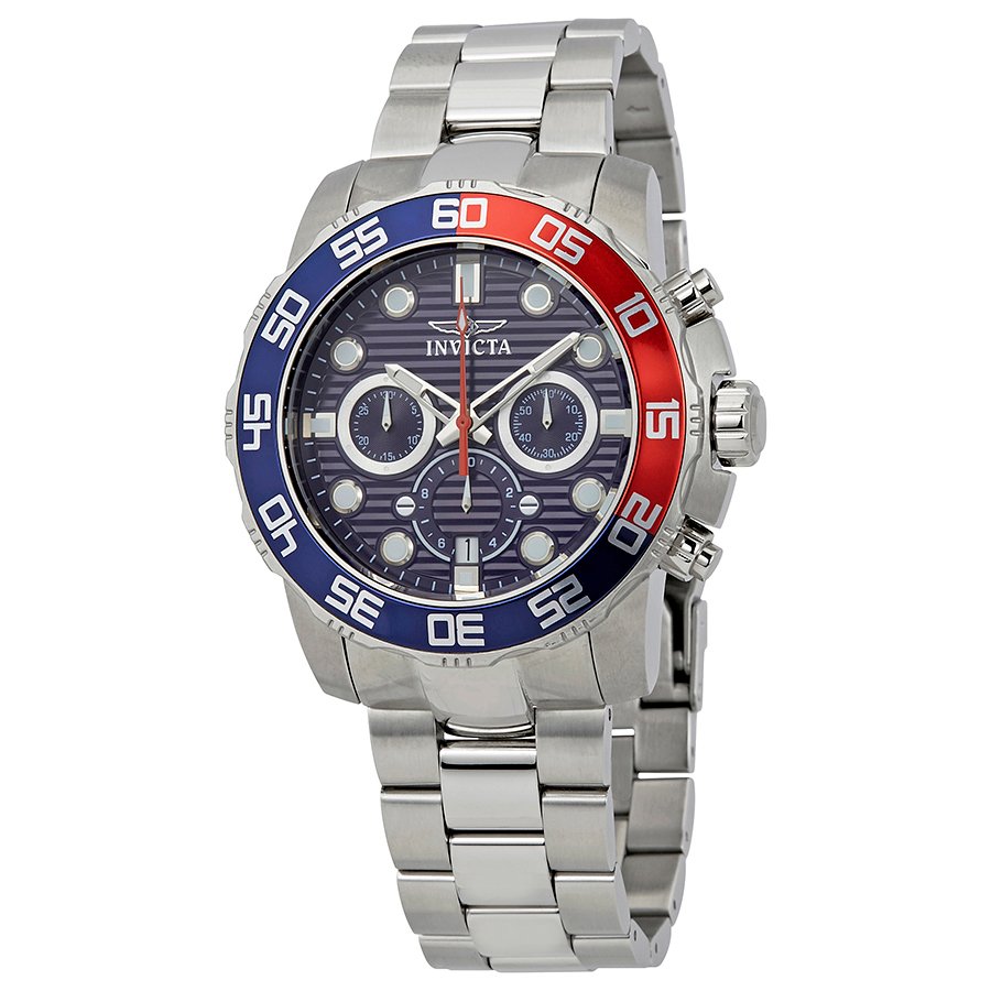 Invicta Pro Diver Chronograph Blue Dial Pepsi Bezel Men's Watch 22225