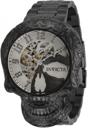 Invicta Artist Skull Automatic Grey Dial Men's Watch 33967