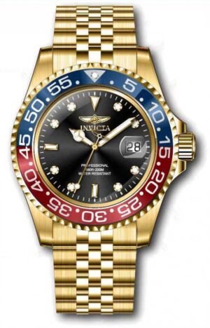 Invicta Pro Diver Quartz Black Dial Pepsi Bezel Men's Watch 36041