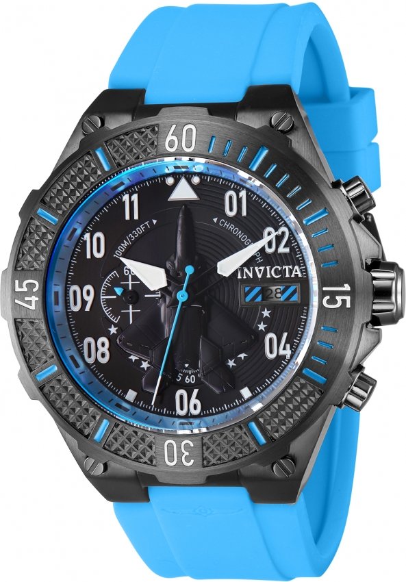 Invicta Aviator Chronograph Date Quartz Black Dial Men's Watch 39898