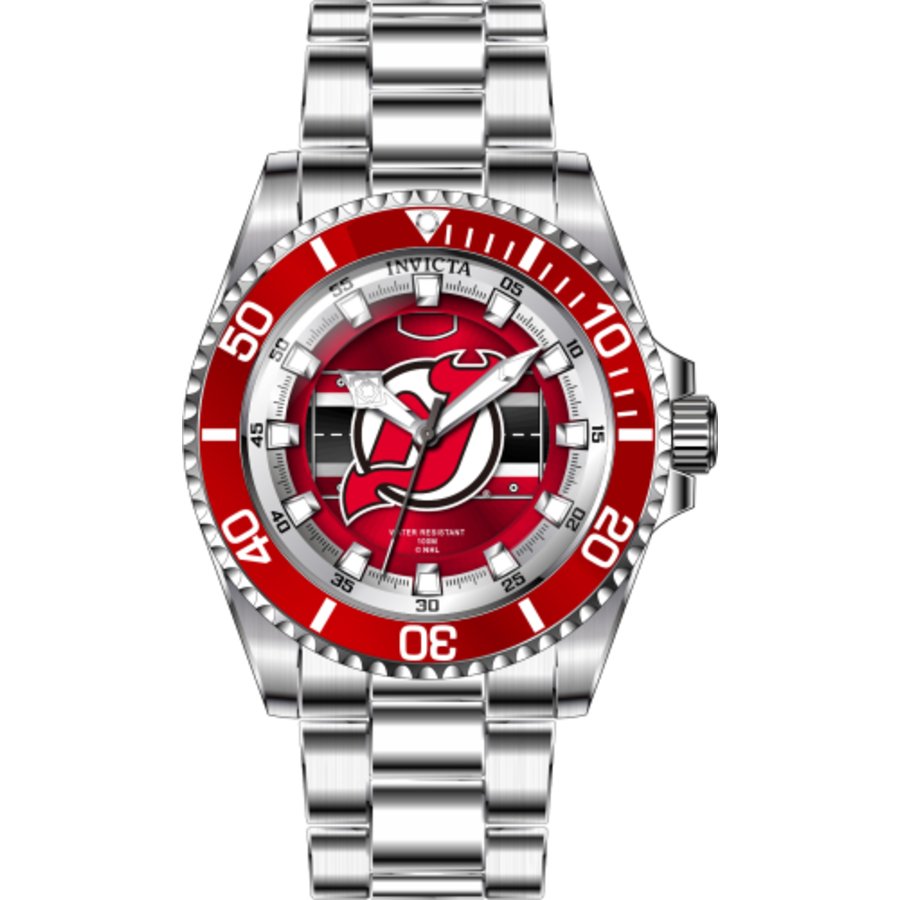 Invicta NHL New Jersey Devils Quartz Red Dial Ladies Watch 42221 - Image 2