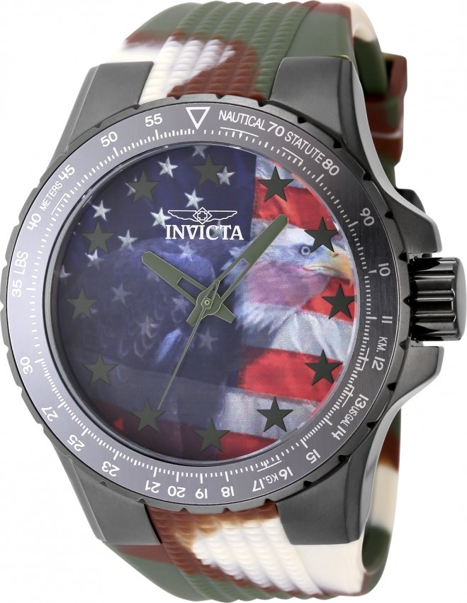 Invicta Aviator Red and White and Blue Dial Men's Watch 48956