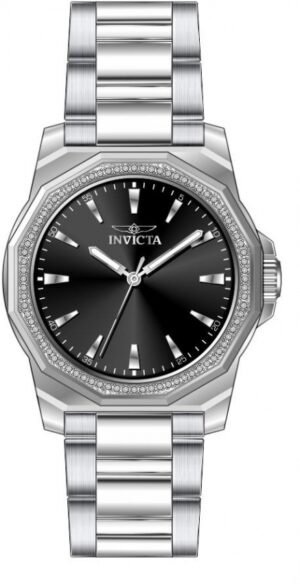 Invicta Speedway Quartz Crystal Black Dial Ladies Watch 49111