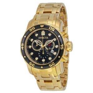 INVICTA Pro Diver Chronograph Black Dial Gold-tone Men's Watch 0072