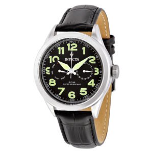 Vintage Black Dial Black Leather Men's Watch 11741 - luxury watch