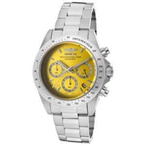 Speedway Chronograph Yellow Dial Stainless Steel Men's Watch 14383 - luxury watch