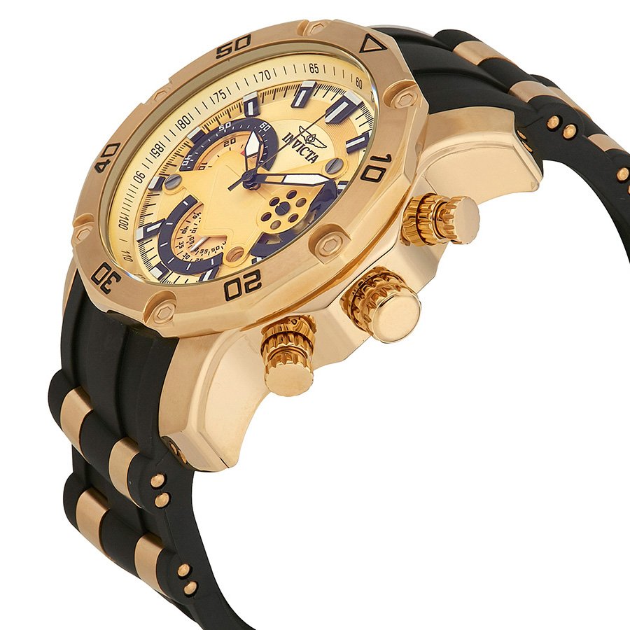 INVICTA Pro Diver Chronograph Gold Dial Men's Watch 23427