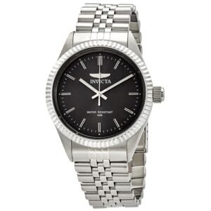 Specialty Black Dial Stainless Steel Men's Watch 29372 - luxury watch