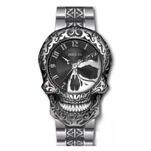 INVICTA Men's 31907 Artist Quartz 3 Hand Black, Silver Dial Watch