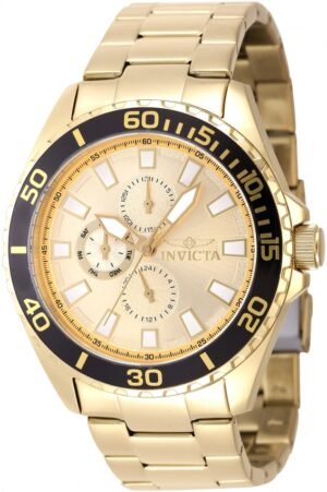 INVICTA Pro Diver GMT Date Quartz Gold Dial Men's Watch 47577