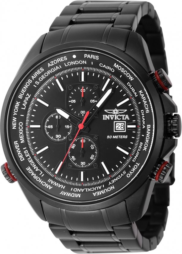 INVICTA Aviator Chronograph Quartz Black Dial Men's Watch 47820