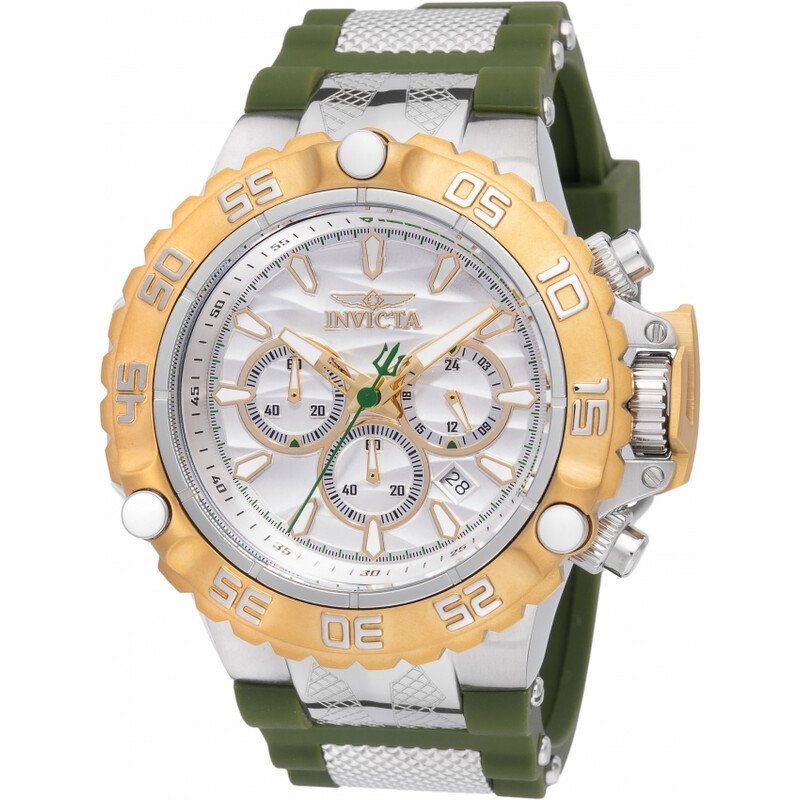 Subaqua Poseidon Chronograph GMT Quartz Silver Dial Men's Watch 48554 - luxury watch
