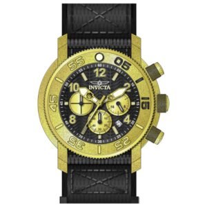 Coalition Forces 50mm Black and Gold Dial Men's Quartz Watch IN-50098
