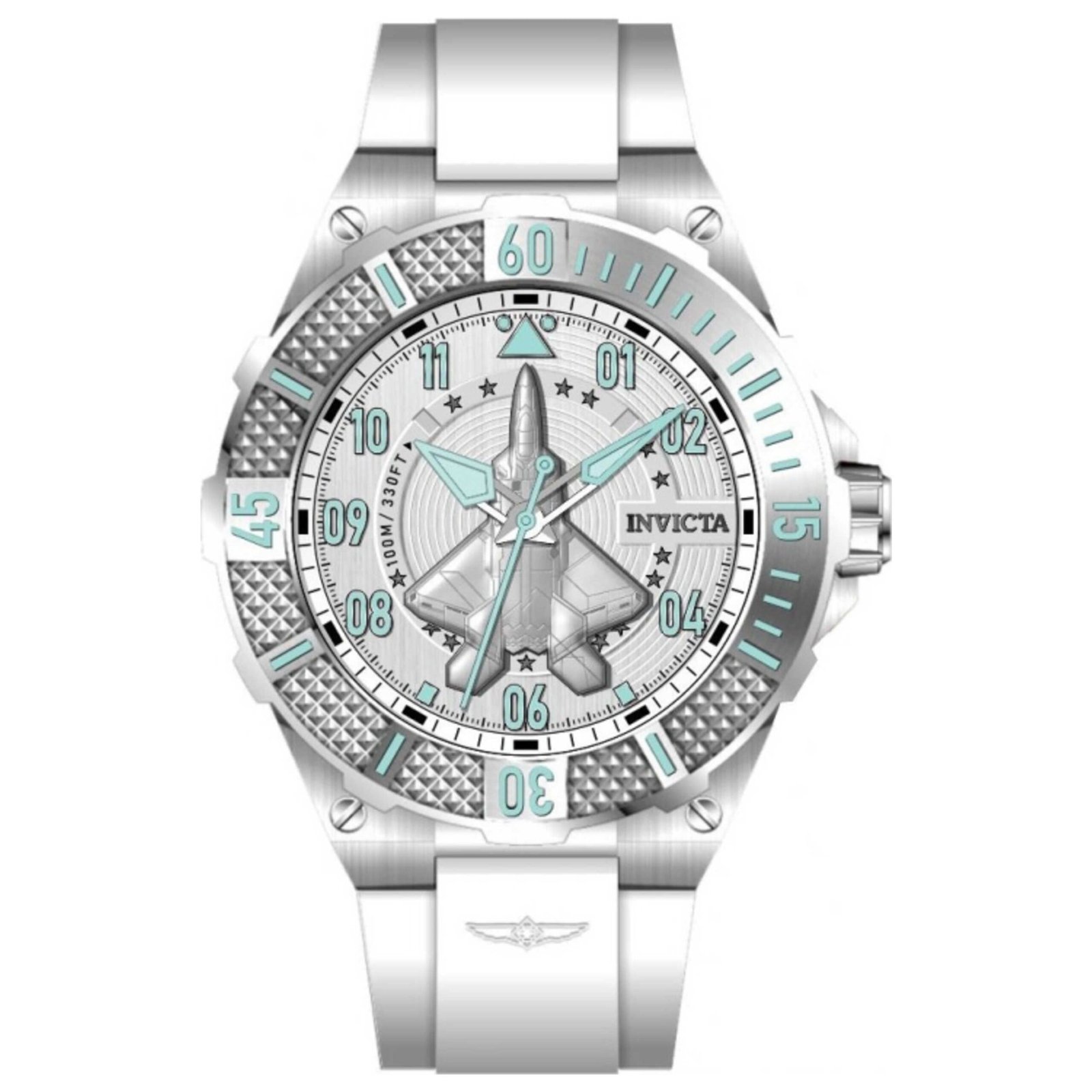 Aviator 50mm Silver Dial Men's Quartz Watch IN-50667