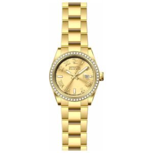 Elite Diamond 41mm Gold Dial Men's Quartz Watch IN-51096