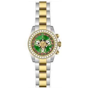 Elite Diamond 42mm Green Dial Men's Quartz Watch IN-51108