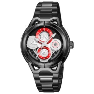 S1 Rally 44mm Black and Red Dial Men's Quartz Watch IN-79007