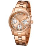 Muse Chronograph Quartz Diamond Rose Gold Dial Unisex Watch JB-6217-L - luxury watch