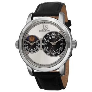 Silver and Black Dial Men's Quartz Watch JS87SS