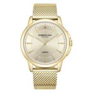 KENNETH COLE Genuine Diamond Quartz Champagne Dial Men's Watch KCWGG7001206