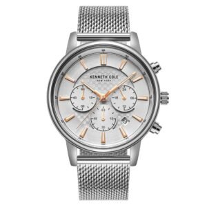 KENNETH COLE Sport Chronograph Quartz Silver Dial Men's Watch KCWGK2184704