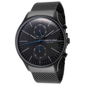 Classic 43mm Black Dial Men's Quartz Watch KC50585007