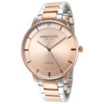 Classic 43mm Rose Gold Dial Men's Quartz Watch KC50857001B
