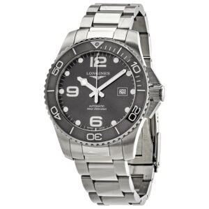 Longines Hydroconquest Automatic Grey Ceramic Bezel Men's 43mm Watch L37824766 - luxury watch