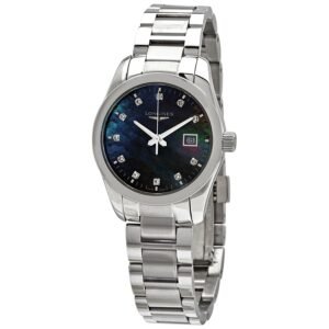 Longines Conquest Classic Black Mother of Pearl Diamond Dial Ladies Watch L22864886