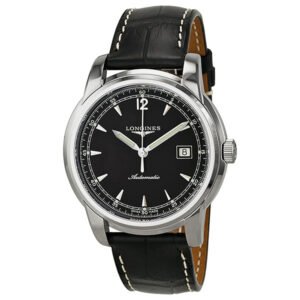 Longines Saint-Imier Automatic Black Dial Stainless Steel Black Leather Men's Watch L2.766.4.59.3