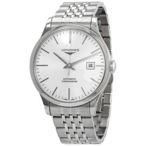 Longines Record Automatic Chronometer Silver Dial Men's Watch L2.821.4.72.6