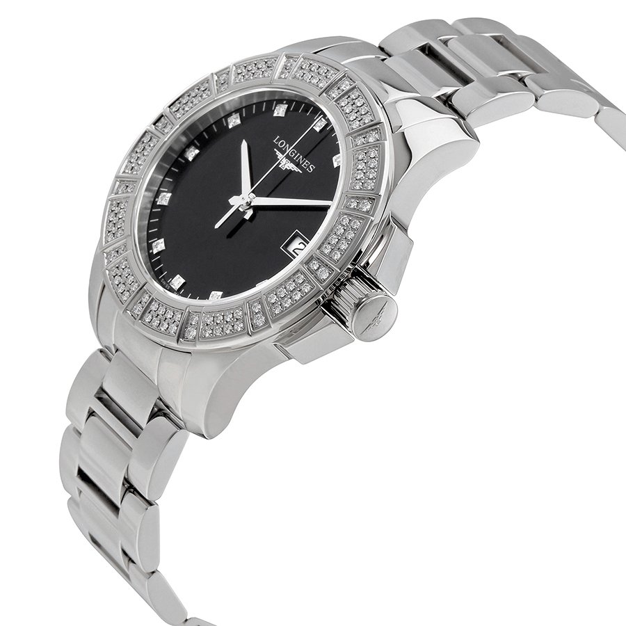 Longines Conquest Black Dial Diamond Ladies Watch L3.280.0.57.6 - Image 2