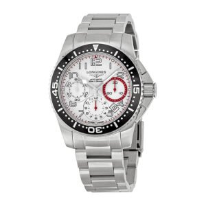 Longines HydroConquest Chronograph White Dial Stainless Steel Men's Watch L36964136