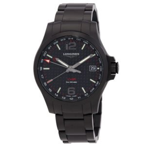Longines Conquest Perpetual Quartz Black Dial Men's Watch L3.718.2.66.6