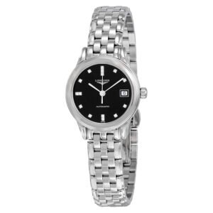Longines Diamond Automatic Black Dial Stainless Steel Ladies Watch L4.274.4.59.6
